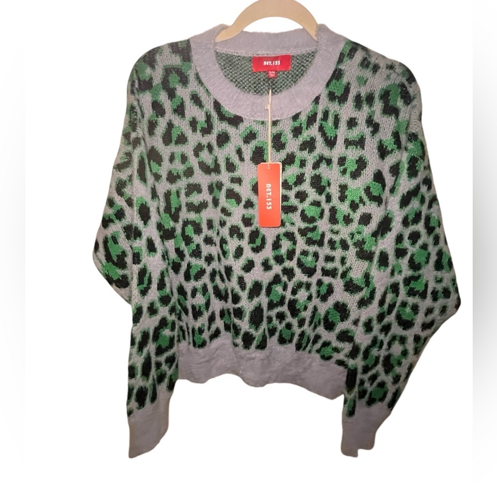 Animal Print Lavender Sweater Size S/M